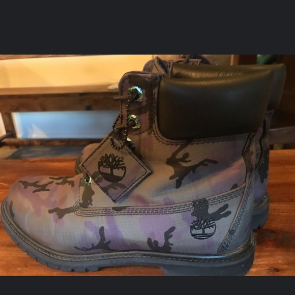 timberland purple camo boots